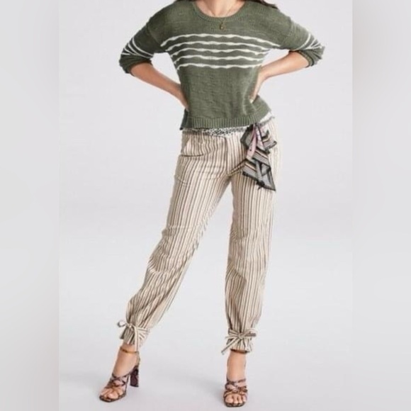 CAbi Pants - NWT Cabi Island Stripe Convertible Trousers -Size 10